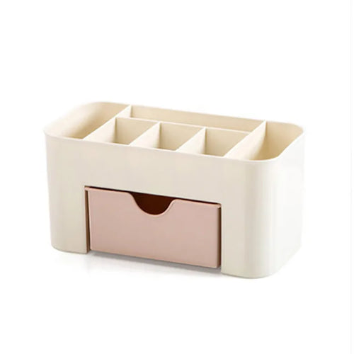 Makeup Organizer Storage Box With Drawer Cotton Swab Stick Storage