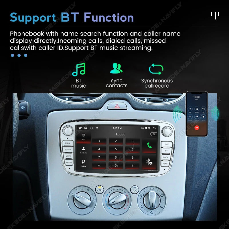MEKEDE Android WIFI GPS Screen For Ford Focus 2 3 4 mk2 Kuga Mondeo