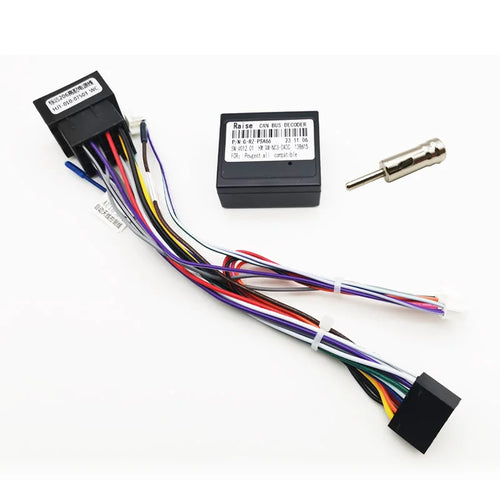 Radio Wiring Harness Adapter CAN Bus Decoder 16 Pin Plug to ISO