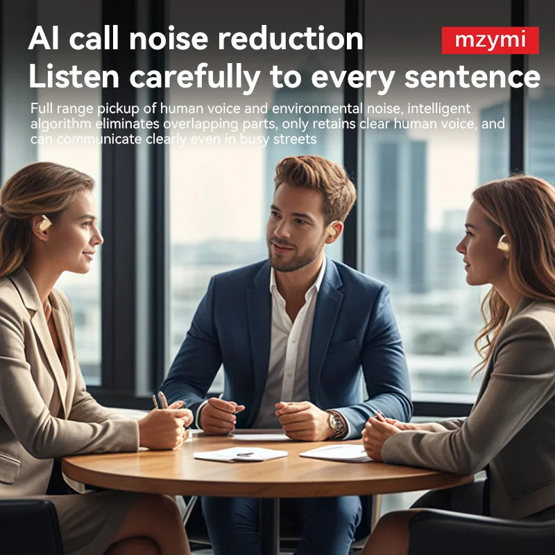 mzymi M62 Wireless Earbuds With Translate APP Earclip Bluetooth5.3