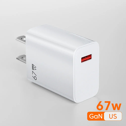 Total 67W GaN USB Charger Fast Charging Mobile Phone Adapter USB Quick