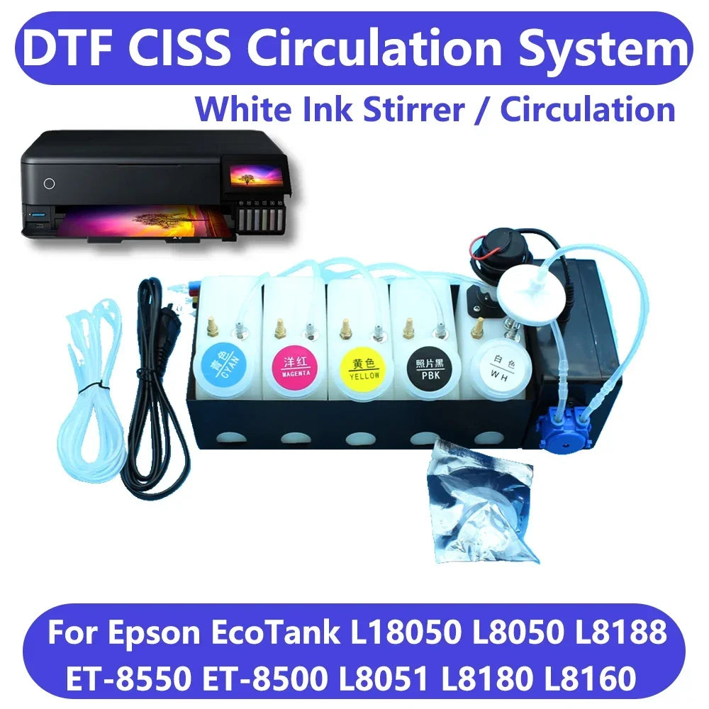 L18050 L8050 DTF CISS System Modify Ink Kit For Epson Et8550 L1800