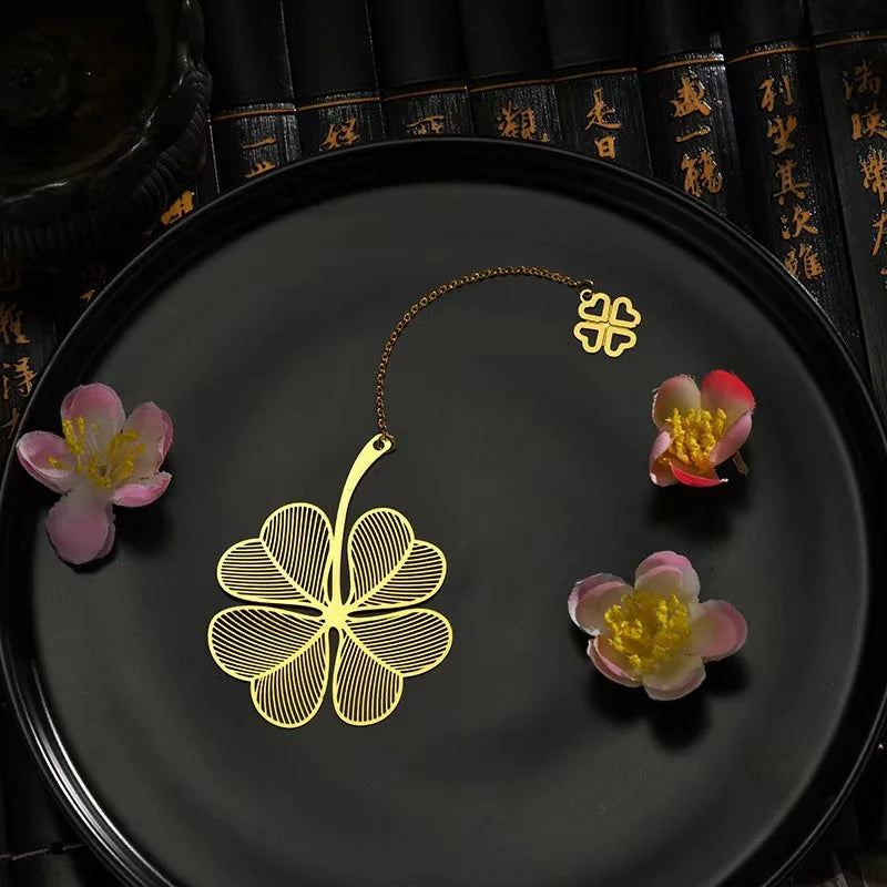 Leaf leaf Vein Metal Bookmark Hollowed out Brass Bookmark Creative