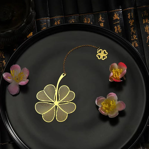 Leaf leaf Vein Metal Bookmark Hollowed out Brass Bookmark Creative