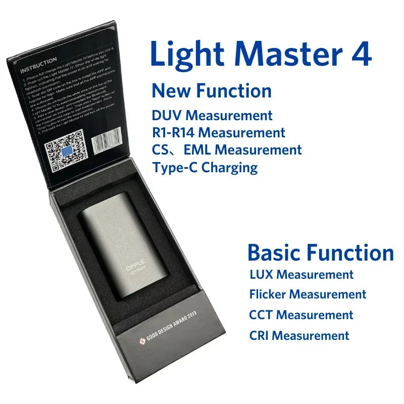 OPPLE Light Master 4 Light Lux CRI DUV R1-R14 Flicker Meter LED