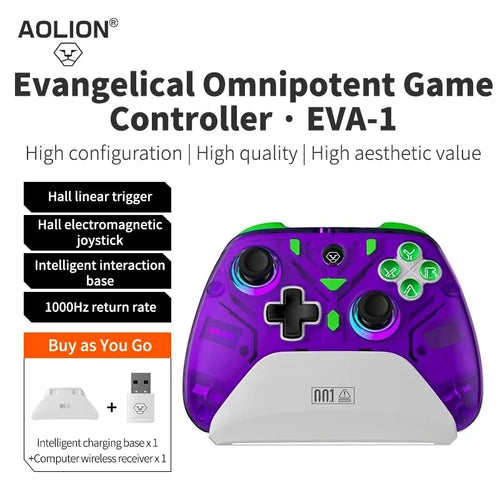 Aolion K10 Gaming Controller With Charging Dock RGB Wireless Gamepad
