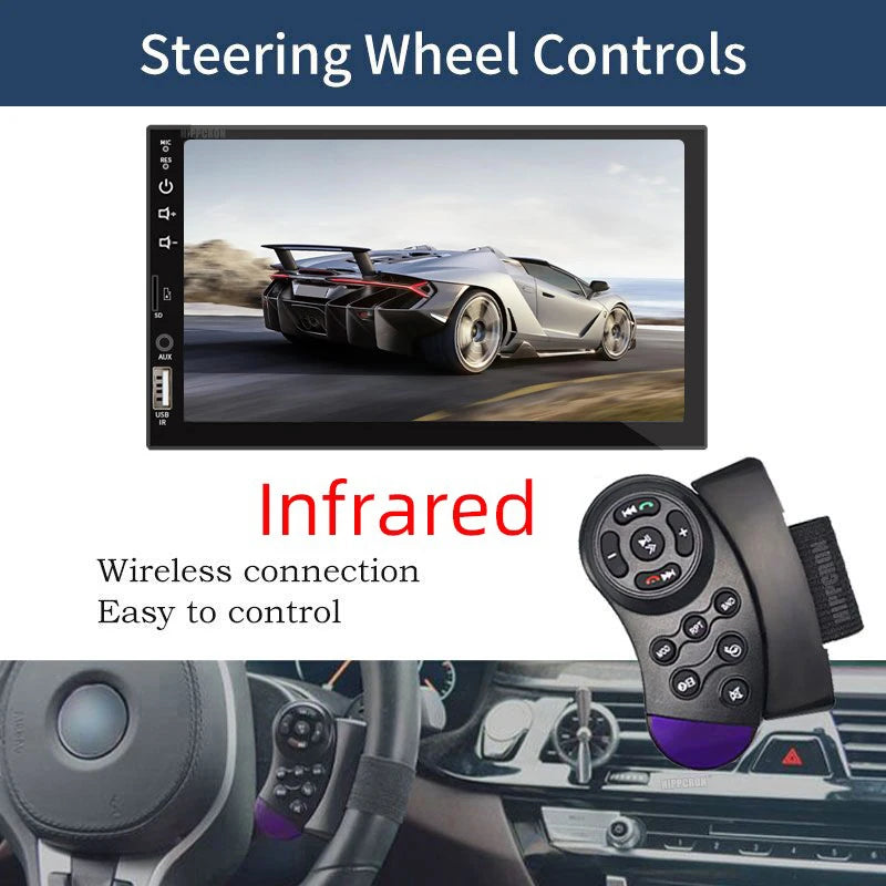 7“ Car Radio 1 Din Carplay Android Auto Multimedia Player HD Touch