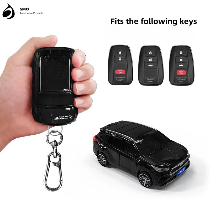 For Toyota Highlander Key Cover With Light Car Key Fob Car Model Key