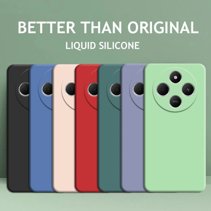 For Xiaomi Redmi 14C Case Liquid Silicone Plain Rubber TPU Protector