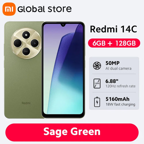 Global Version Xiaomi Redmi 14C Smartphone MediaTek Helio G81-Ultra