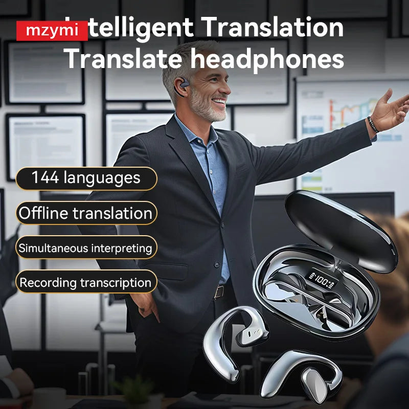 mzymi S900 Wireless Earbuds Bone Conduction With Translation APP