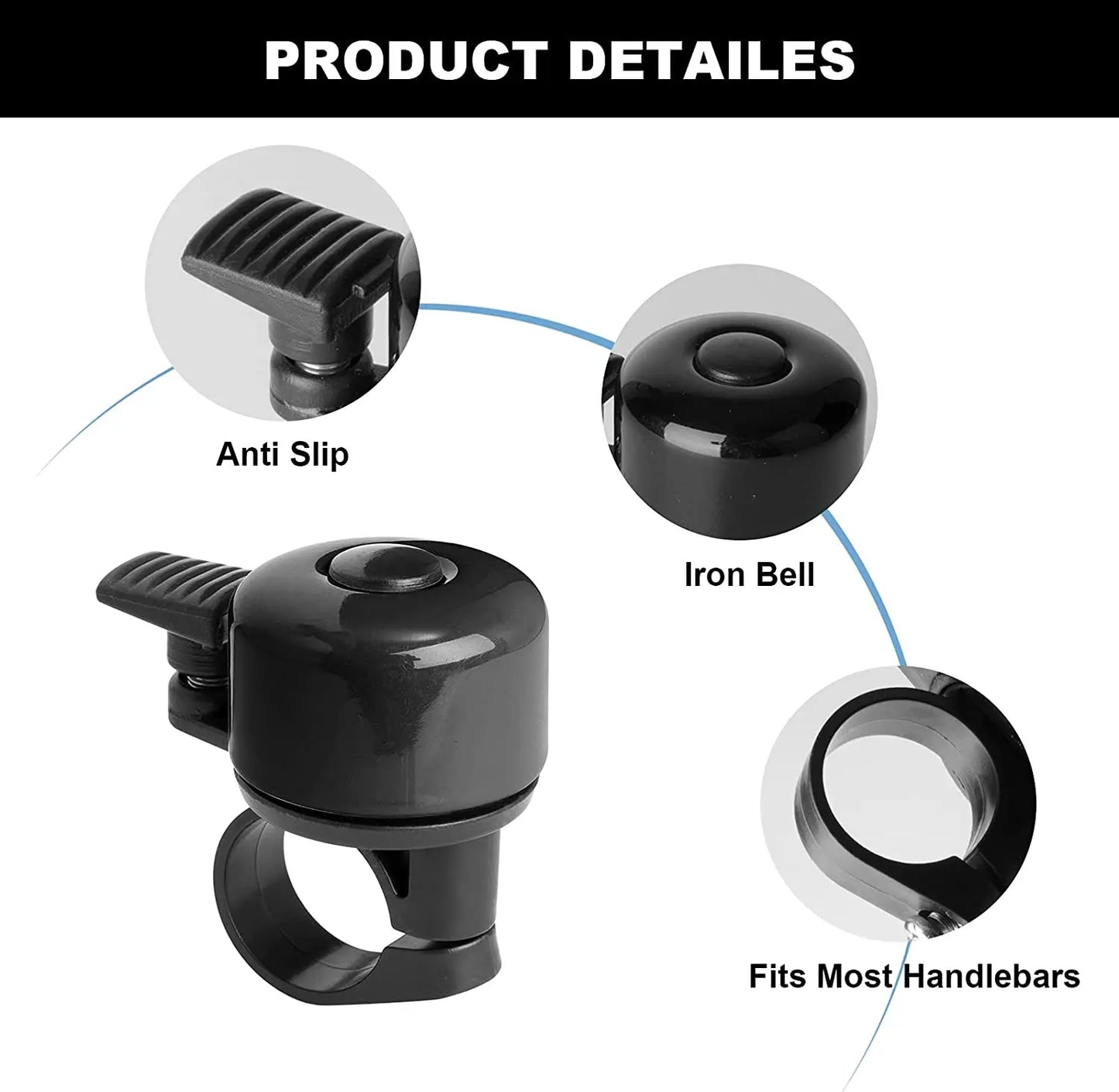 Bicycle Bell Alloy Mountain Road Bike Horn Sound Alarm For Safety