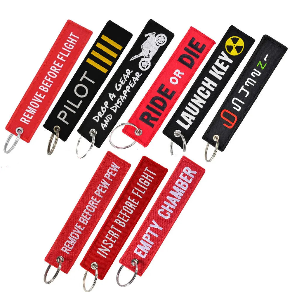 REMOVE BEFORE FLIGHT Keychain Pilot Key Chain for Motorcycles and Cars