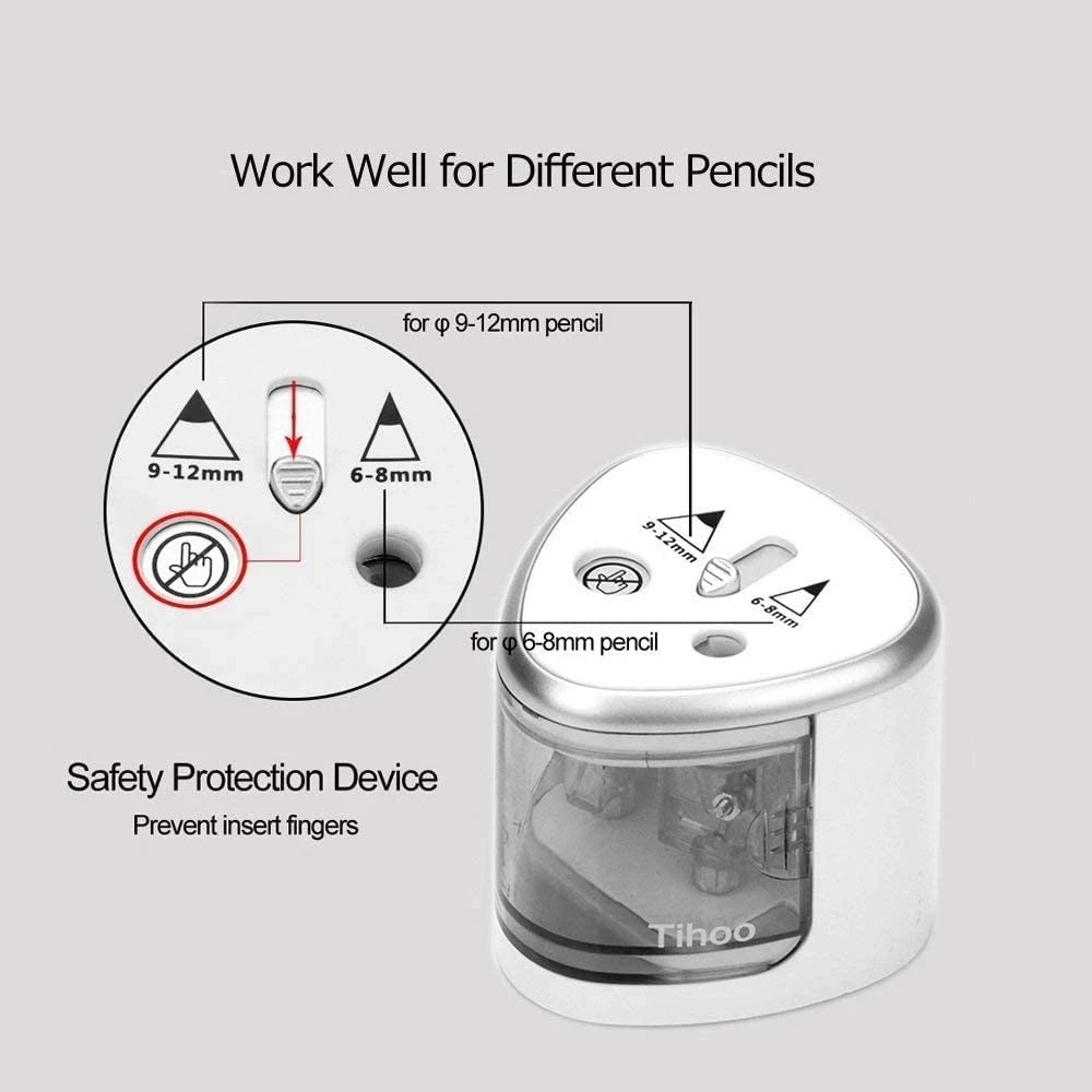 Tenwin New Two-hole Electric Automatic Pencil Sharpener Switch Pencil