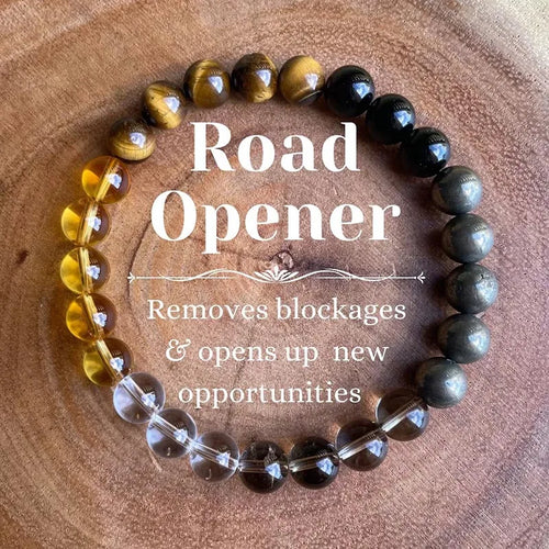 Natural stone bracelet, protection, fertility, self-love, open road,