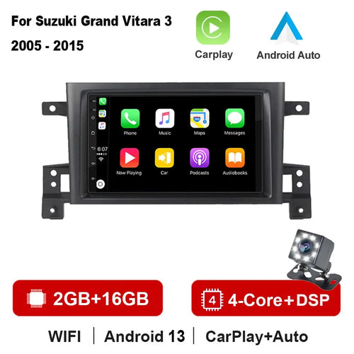 2din Car radio Android 13 For Suzuki Grand Vitara 3 2005-2010