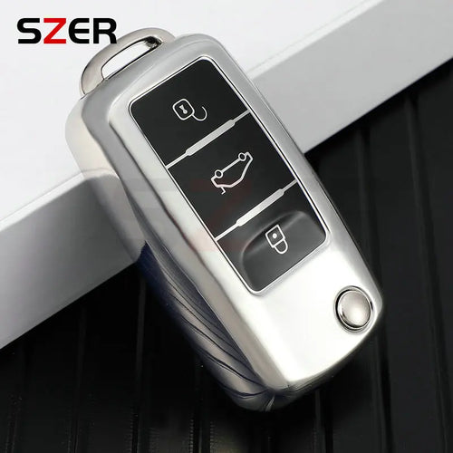 TPU Car Key Case Cover Shell Fob For Volkswagen VW Polo Golf Passat