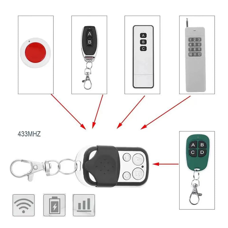 433MHz Remote Control Car Key Garage Door Gate Opener Remote Control