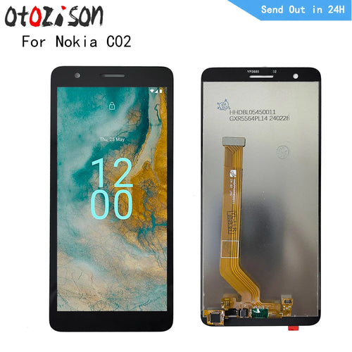 5.45" IPS Display For Nokia C02 LCD Screen Touch Panel Digitizer WIth