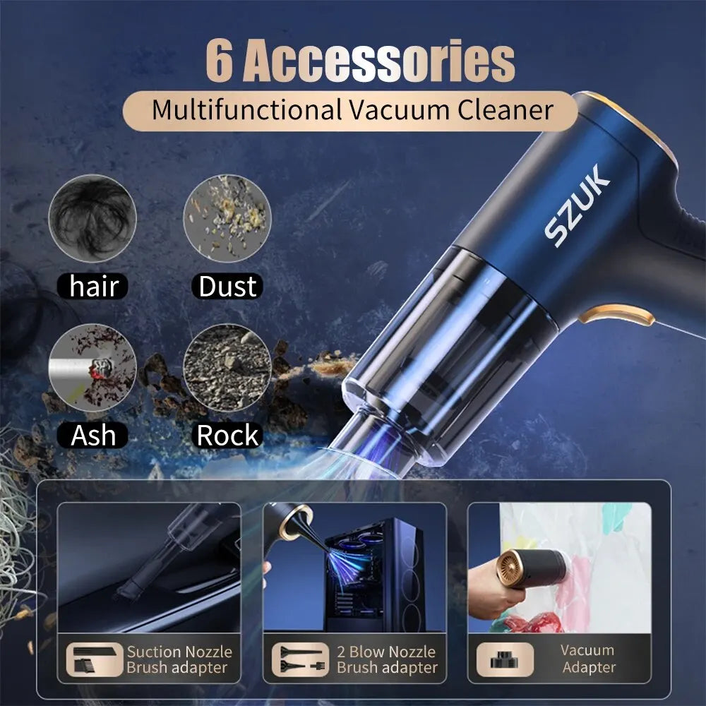 SZUK 18000PA Car Vacuum Cleaner Mini Portable Duster Handheld Cleaning