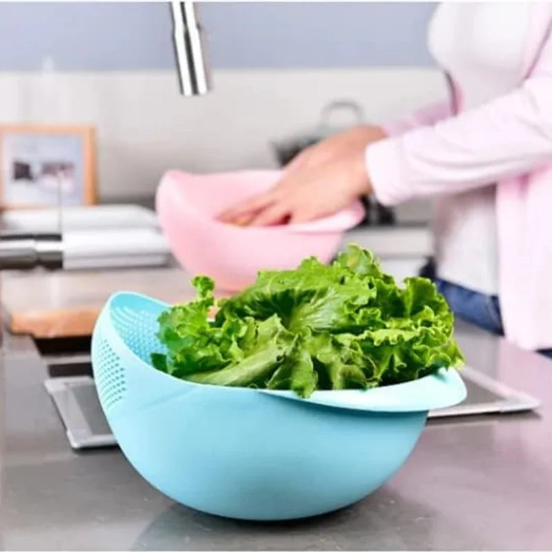 1pcs MULTIFUNCTIONAL RICE WASHER AND STRAINER BOWL Food Grade Plastic