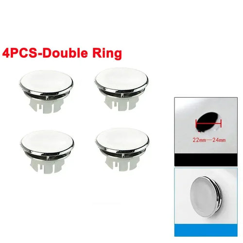 4Pcs Kitchen Bathroom Basin Circular Overflow Drain Cover Decoration