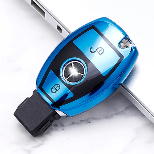 2 Buttons Soft TPU Car Key Case Cover Shell for Mercedes Benz W203