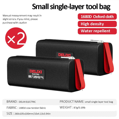 DELIXI ELECTRIC Tool Bag Oxford Cloth Portable Storage Bag,