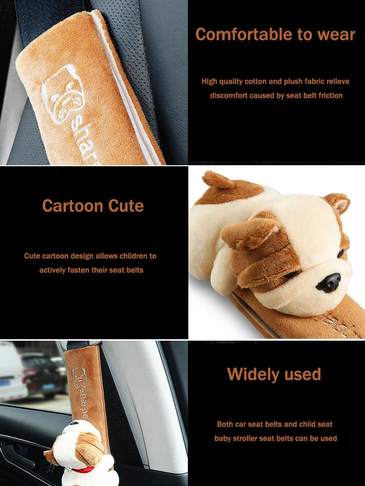 1PCcar Seat Belt Shoulder Cover, Cute Cartoon Car Decoration,