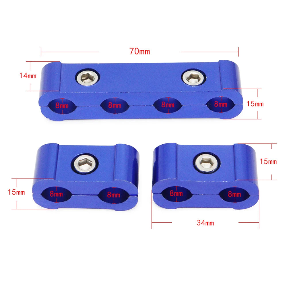 3pcs Car Spark Plug Electrical Wire Clamp Kit For 8mm 9mm 10mm Purple