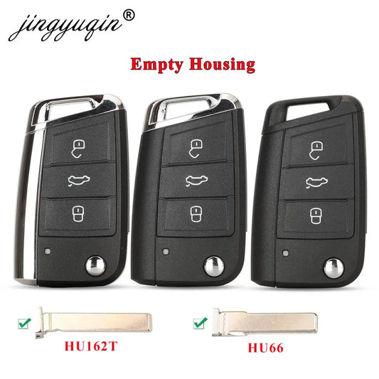 jingyuqin Flip Car Key Shell Case Fob For VW Golf 7 Sportsvan GTI MK7