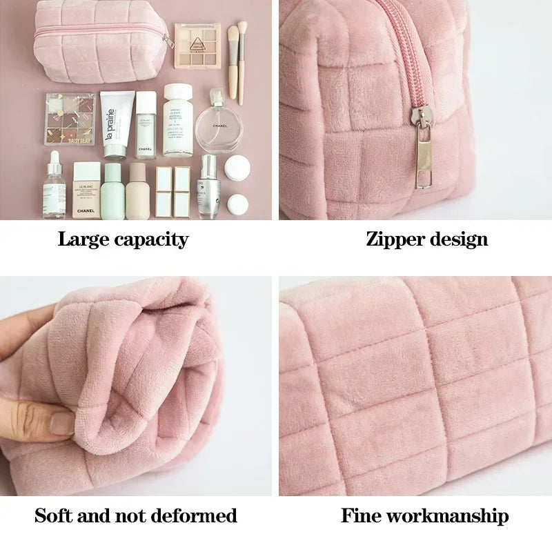 Kawaii Pencil Case Pillow Shape Large Capacity Cosmetic Bag Cute Back