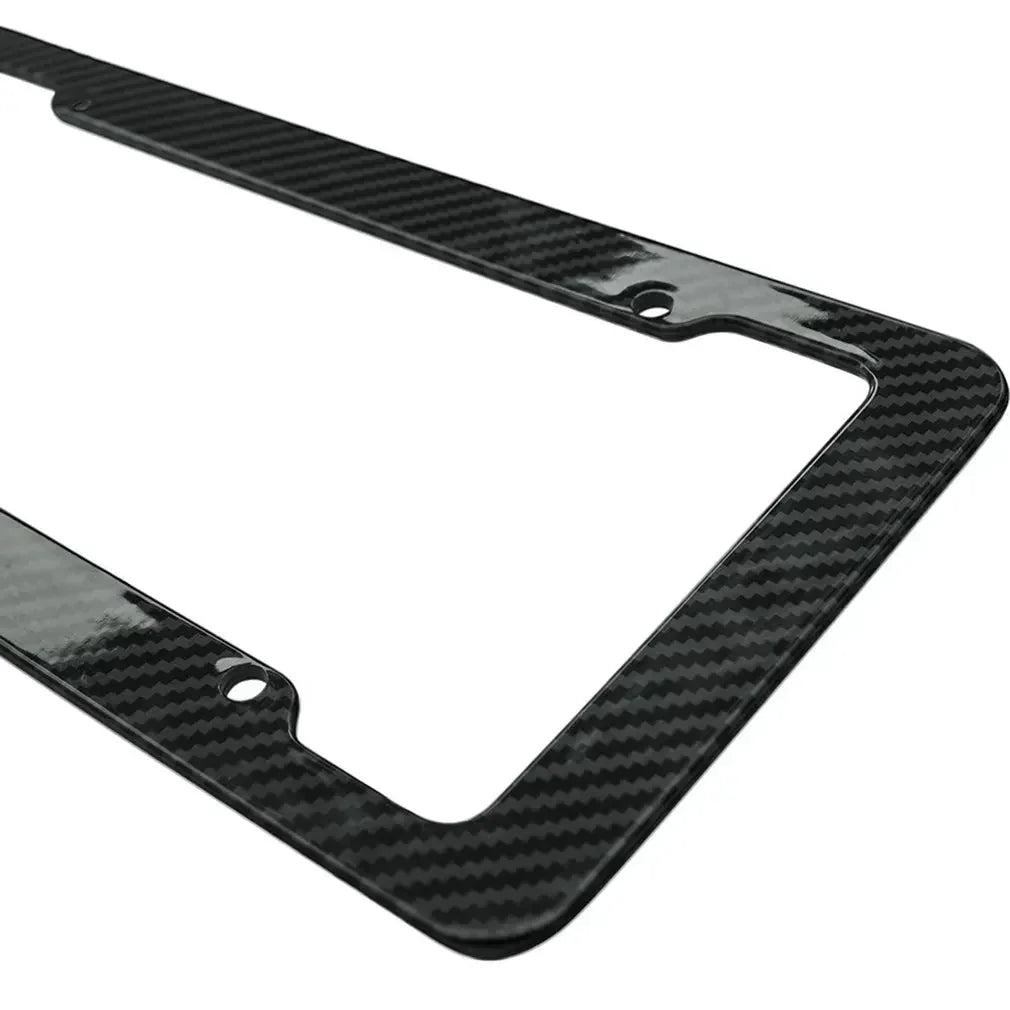 NEW Universal 30*15CM 1/2pcs License Plate Frame Carbon pattern