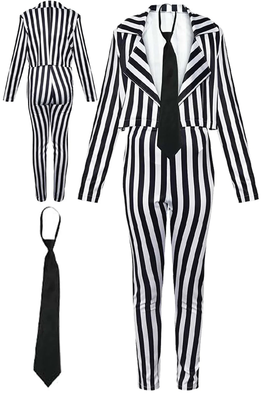 Adult Women Halloween Horror Scray Cosplay Role Play Black White