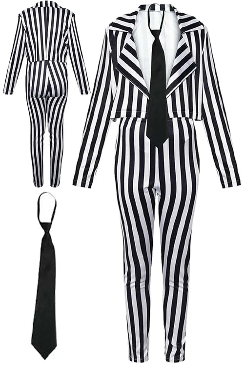 Adult Women Halloween Horror Scray Cosplay Role Play Black White