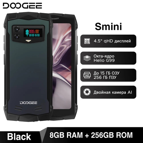 Global Version DOOGEE Smini Rugged Phone 4.5” qHD Display 50MP Camera