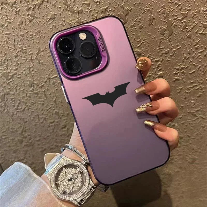 For iPhone 16 Pro Max Case Bat Spider Pattern Matte Texture Phone Case