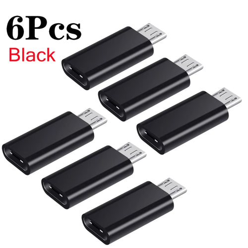 1-6Pcs USB Type C Female To Micro USB Male Adapter Connector TypeC USB