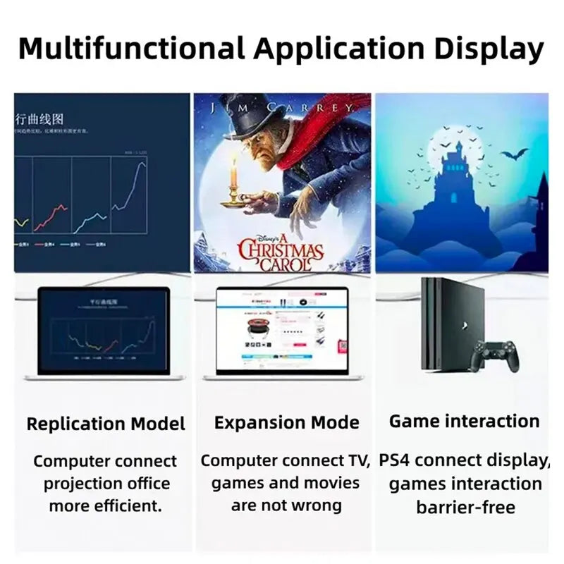1 1.5 2M HDTV 8K Cable 60HZ 2.1V 4K 144HZ 3D TV Computer Monitor