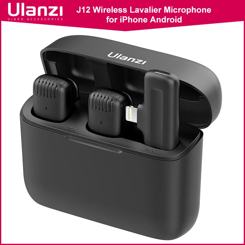 Ulanzi J12 Wireless Lavalier Microphone System Audio Video Recording