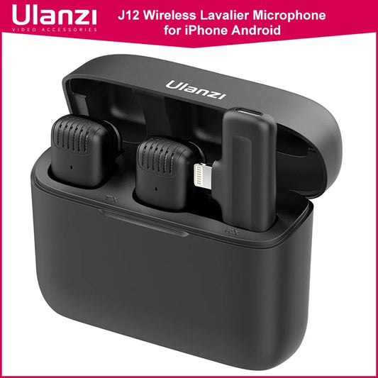 Ulanzi J12 Wireless Lavalier Microphone System Audio Video Recording