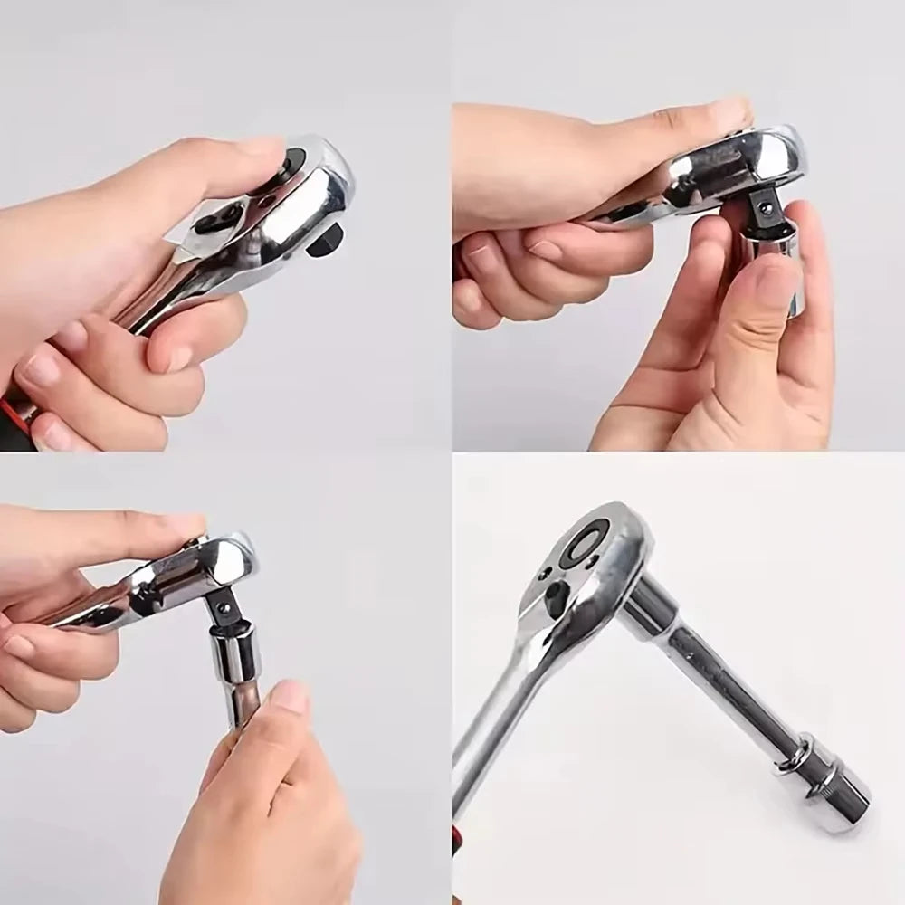 46pcs Car Repair Tool Kit 1/4-Inch Socket Set Car Repair Tool Ratchet