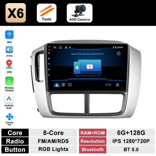 9 inch Navigation GPS Wireless Carplay Android System for Honda Pilot