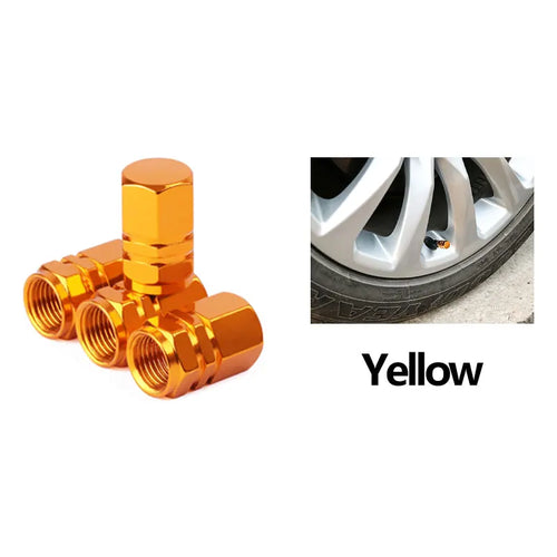 Aluminum Alloy Car Tire Valve Caps Airdust Waterproof Tyre Rim Stem