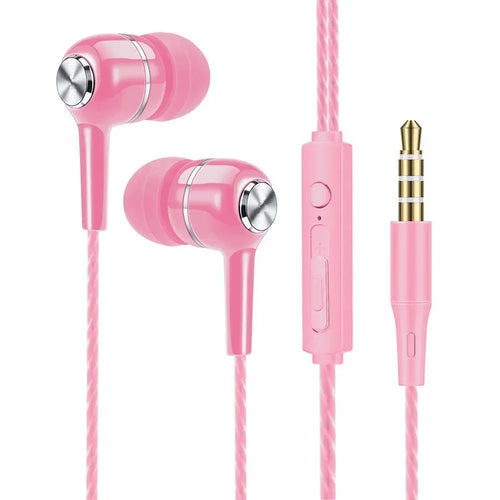 3.5mm Wired Headphones In Ear Headset Wired Earphones with Microphone