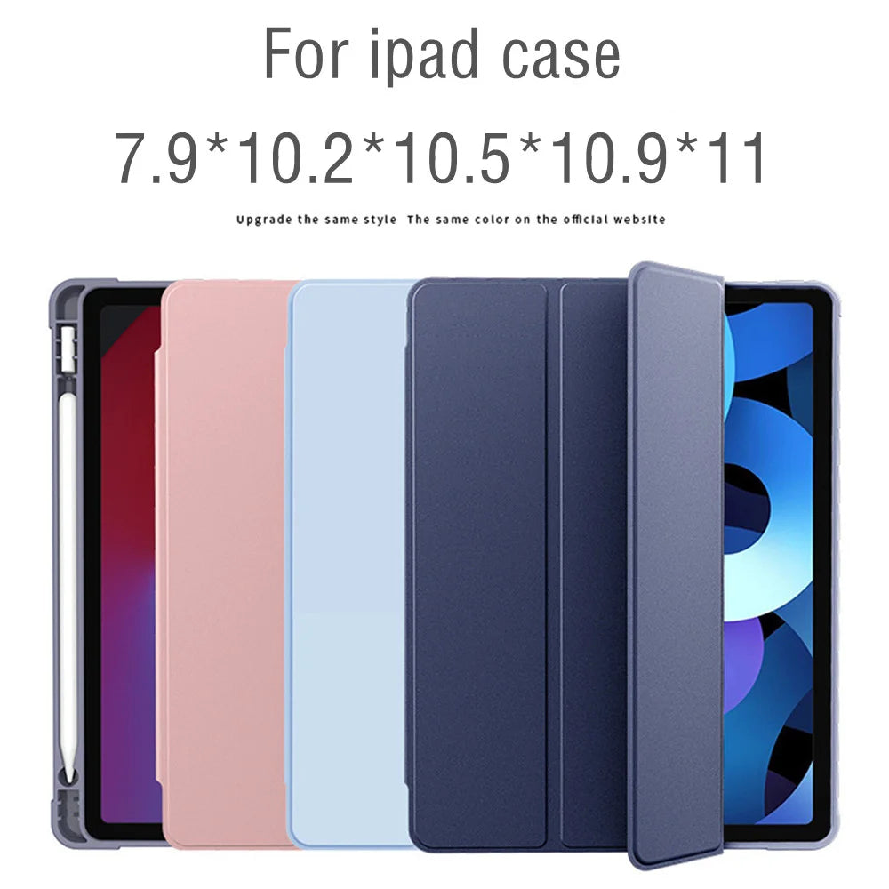 For iPad air 5 Case 2022 10.9 Pro 11 inch 2024 with Pencil Holder