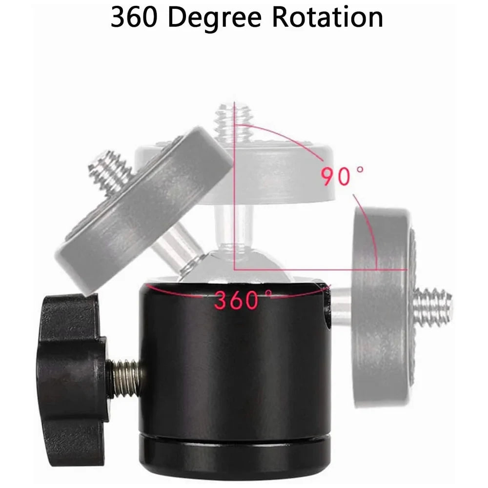 Hot Shoe 1/4 Screw Hole Tripod Mount Camera Head Adapter Ball Head