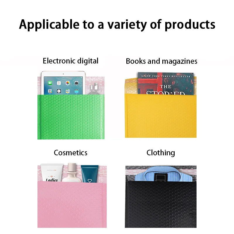 20 PCS/Lot Black Foam Envelope Bags Self Seal Mailers Padded Shipping