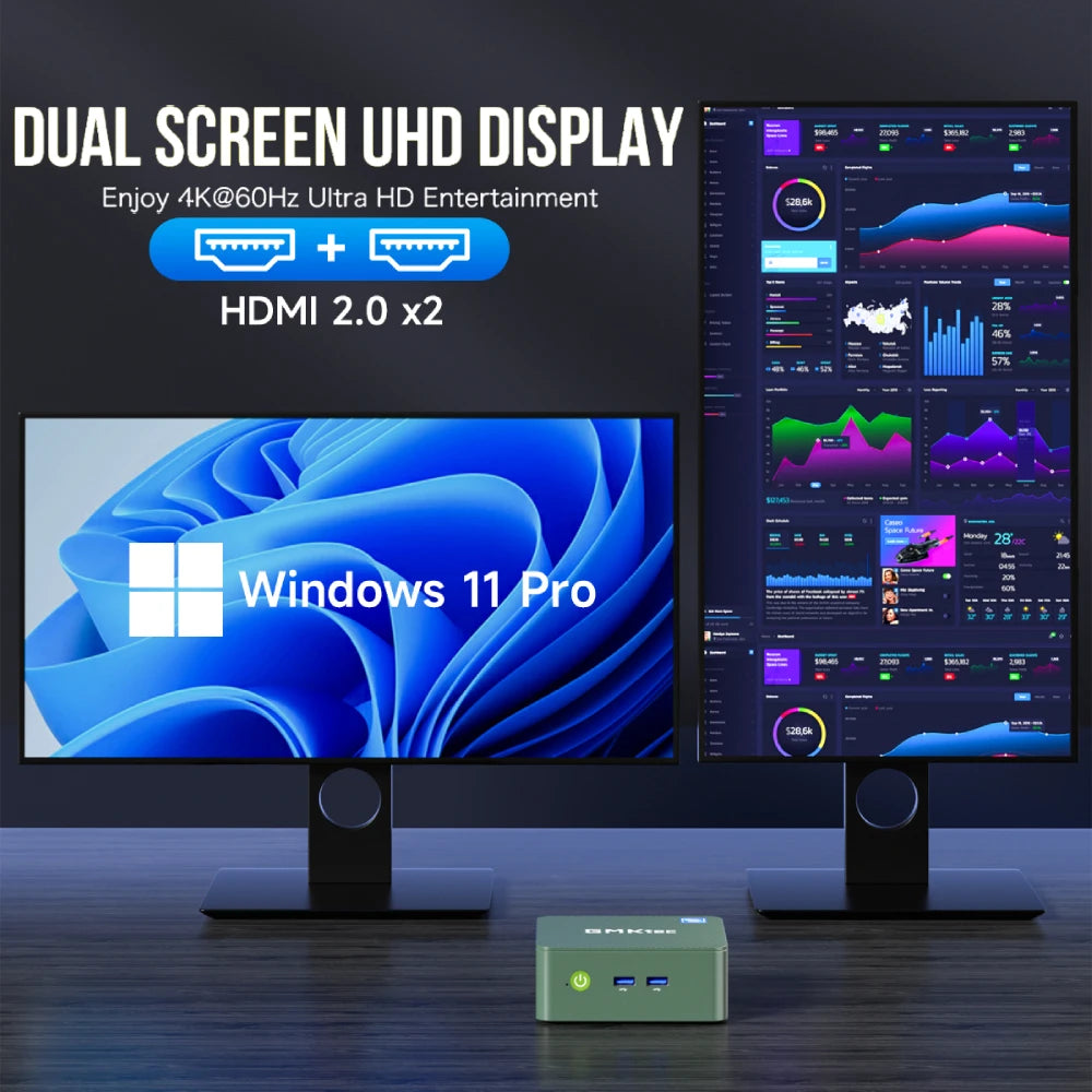 GMKtec G3 Mini PC Intel Alder Lake N100 Windows 11 Pro Mini PC 8/16GB