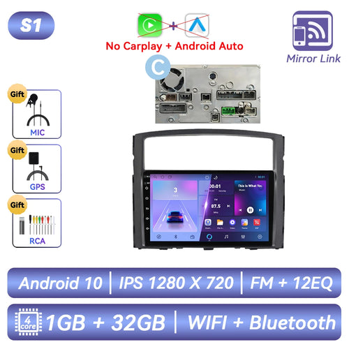For Mitsubishi Pajero 4 2006-2014 Car Radio Android Automotive